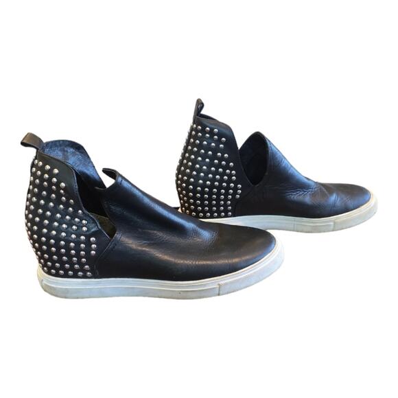 Steven By Steve‎ Madden Women's CHLOEY Sneaker, Black Leather, Size  8.5 - Picture 6 of 9